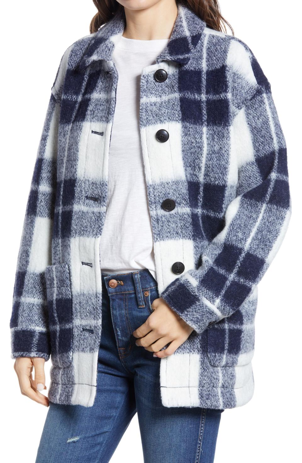 <p><strong>MADEWELL</strong></p><p>nordstrom.com</p><p><a href="https://go.redirectingat.com?id=74968X1596630&url=https%3A%2F%2Fwww.nordstrom.com%2Fs%2Fmadewell-womens-walton-colleton-plaid-shirt-jacket%2F5739811&sref=https%3A%2F%2Fwww.bestproducts.com%2Fpromo-coupon-codes%2Fg34775483%2Fnordstrom-black-friday-cyber-monday-deals-2020%2F" rel="nofollow noopener" target="_blank" data-ylk="slk:Shop Now;elm:context_link;itc:0;sec:content-canvas" class="link ">Shop Now</a></p><p><strong>Price: <del>$228</del> $159.60 (30% off) </strong></p><p>Imagine yourself in a cozy cabin in the dead of winter. Now picture yourself in this shirt jacket in said cabin. Sold yet? </p>