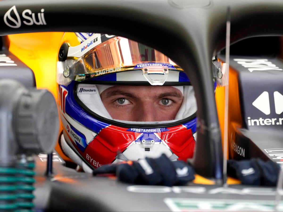 Red Bull driver Max Verstappen of the Netherlands prepares for the first practice session (AP)