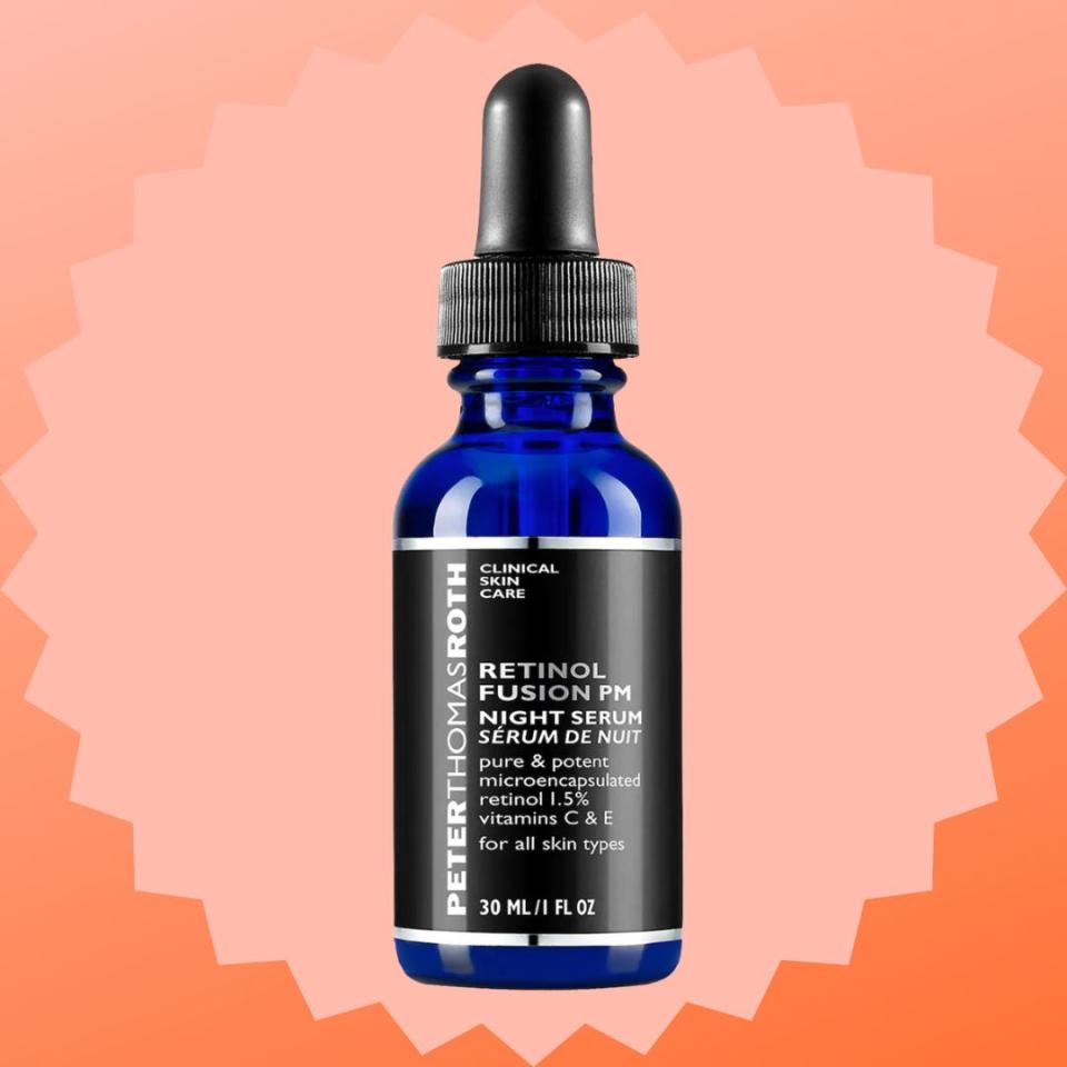 This powerful serum can help tackle visible signs of aging with a powerful dosage that won't irritate sensitive skin, and it's one of Camp's go-tos. 