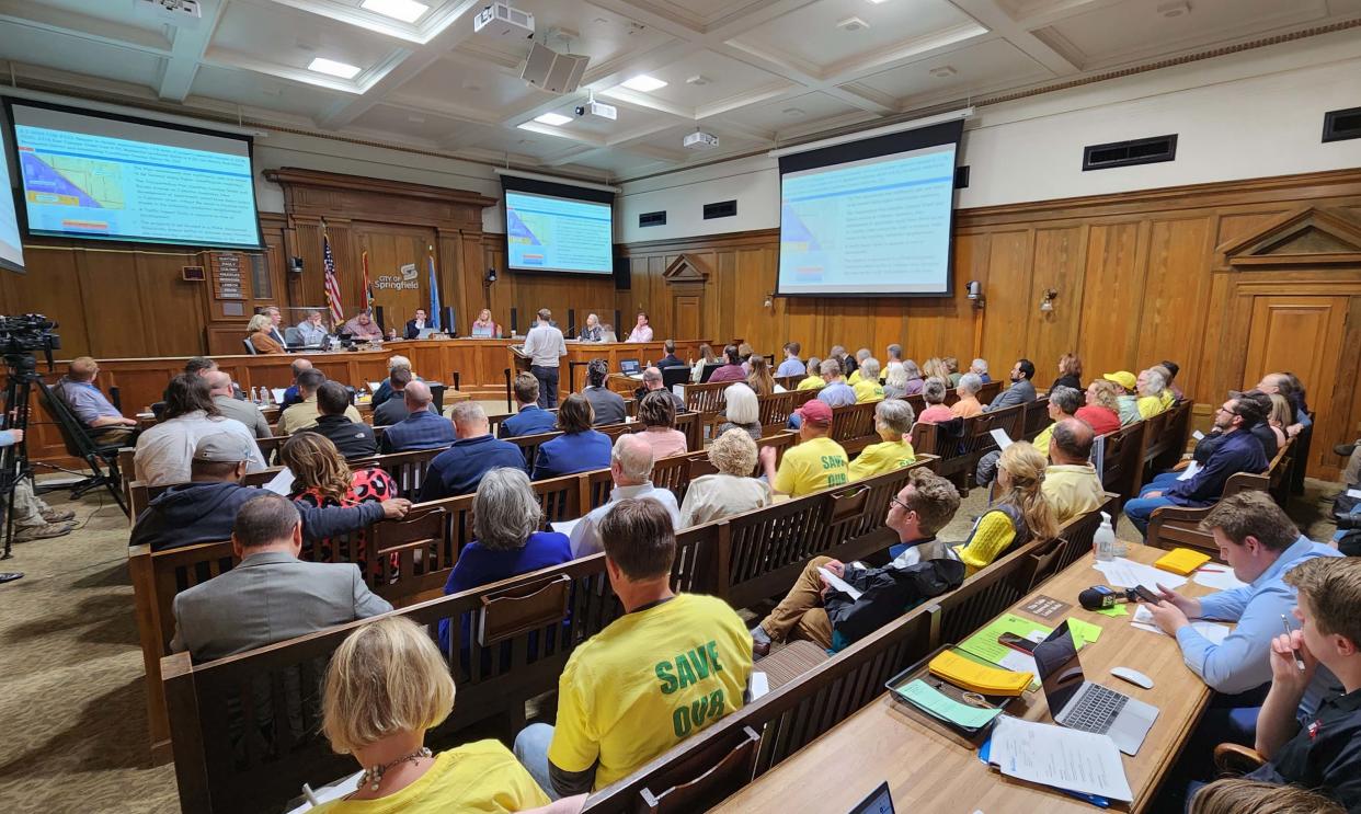 Scenes from the City of Springfield Planning and Zoning hearing at City Hall on April 6, 2023.