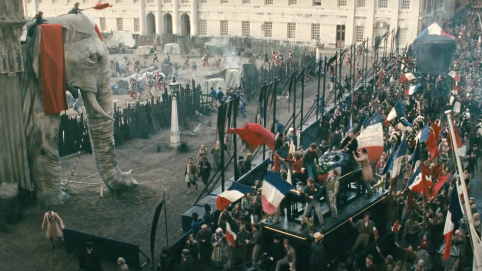 The set design in Les Miserables.