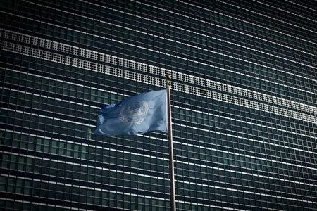 The United Nations flag flies in front of the Secretariat Building at the United Nations headquarters in New York City September 18, 2015. REUTERS/Mike Segar/Files