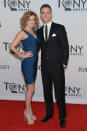 NEW YORK, NY - JUNE 10: (L-R) Caissie Levy and Richard Fleeshman attend the 66th Annual Tony Awards at The Beacon Theatre on June 10, 2012 in New York City. (Photo by Mike Coppola/Getty Images)
