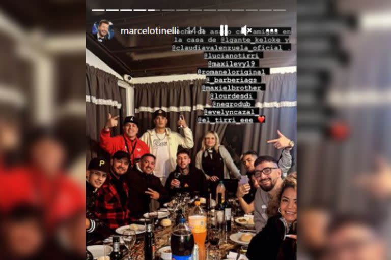 Marcelo Tinelli compartió un grato momento con L-Gante y sus amigos (Foto Instagram @marcelotinelli)