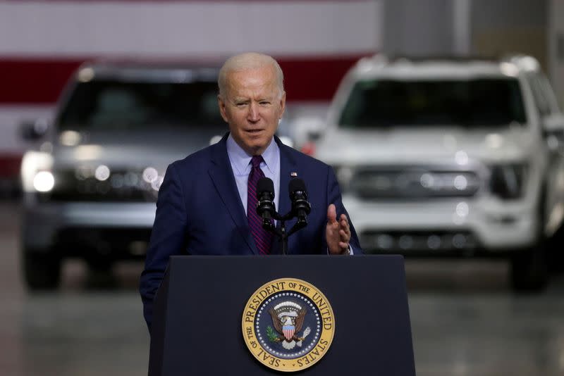 FILE PHOTO: U.S. President Joe Biden visits Ford Rouge Electric Vehicle Center in Dearborn