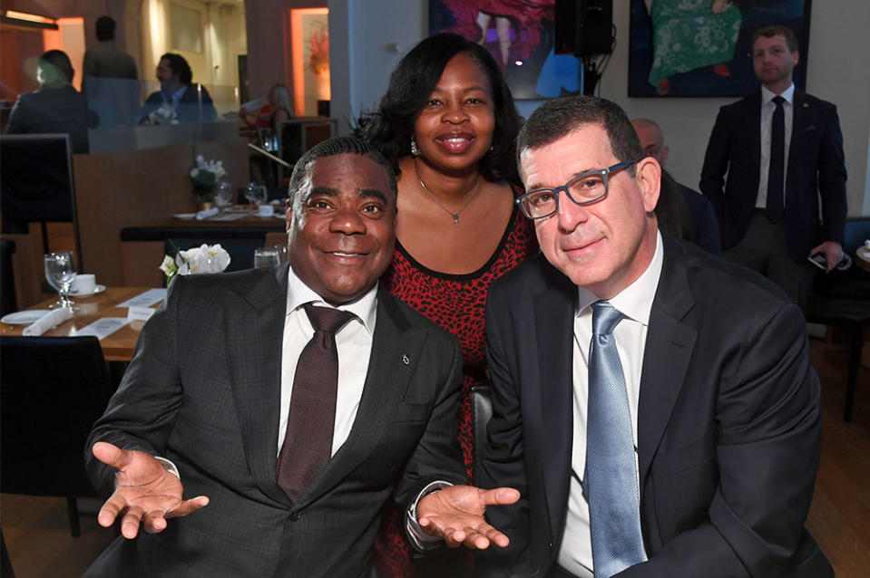 BETracy Morgan, Nekesa Mumbi Moody, Editorial Director at THR and Mark Landesman, Founder and Partner, ML Management Partners attend THR's 2023 Power Business Managers Presented by City National Bank at CUT by Wolfgang Puck on October 25, 2023 in Beverly Hills, California.