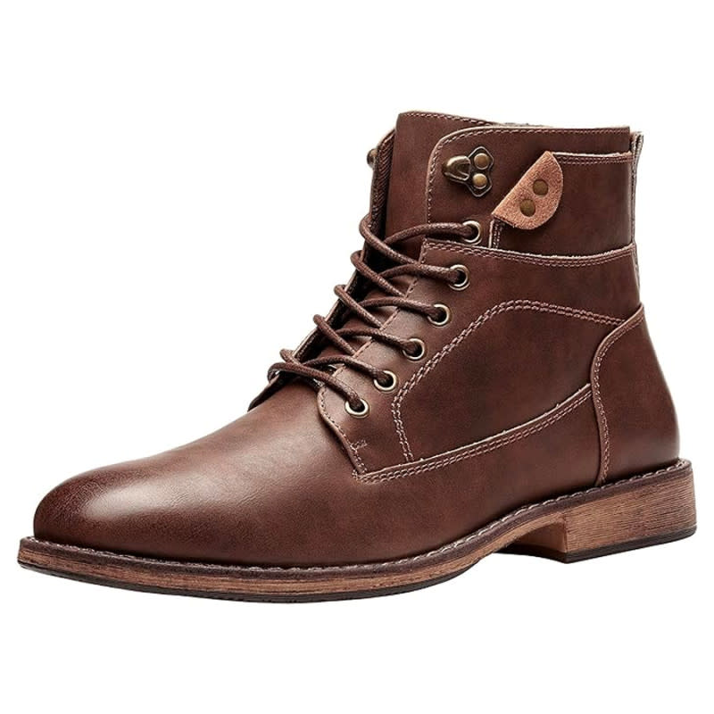 <p>Courtesy of Amazon</p><p>The Vostey Causal Oxford Boots are a fantastic bargain boot for men who live in areas prone to rain or snow because they’re built with a rubber sole and are water resistant. It’s a great-looking fashion boot in a classic lace-up style that pairs well with a seasonal denim-clad outfit.</p><p><strong>What Customers Say:</strong> Aside from raving about the affordable price, many customers note the great aesthetics of this Vostey boot, describing it as edgy, versatile, and borderline Western. <a href="https://clicks.trx-hub.com/xid/arena_0b263_mensjournal?q=https%3A%2F%2Fwww.amazon.com%2Fgp%2Fcustomer-reviews%2FR3N1CKJ2VOLJKL%3FlinkCode%3Dll2%26tag%3Dmj-yahoo-0001-20%26linkId%3D1ba0f4655a4425ddfea7d4441bfe42ba%26language%3Den_US%26ref_%3Das_li_ss_tl&event_type=click&p=https%3A%2F%2Fwww.mensjournal.com%2Fstyle%2Famazon-prime-day-october-2023-boots-deals%3Fpartner%3Dyahoo&author=Anthony%20Mastracci&item_id=ci02cb8902b0002758&page_type=Article%20Page&partner=yahoo&section=hiking%20boots&site_id=cs02b334a3f0002583" rel="nofollow noopener" target="_blank" data-ylk="slk:One customer;elm:context_link;itc:0;sec:content-canvas" class="link ">One customer</a> even bought them to wear at a Renaissance festival and said they fit in perfectly. Some have said they run a little narrow, so for wider-foot fellas, it’s worth considering a half-size up.</p><p>[$31 (was $60); <a href="https://clicks.trx-hub.com/xid/arena_0b263_mensjournal?q=https%3A%2F%2Fwww.amazon.com%2Fdp%2FB0B7448VBW%3FlinkCode%3Dll1%26tag%3Dmj-yahoo-0001-20%26linkId%3D4741595876b49ef3110ae997c12f6303%26language%3Den_US%26ref_%3Das_li_ss_tl&event_type=click&p=https%3A%2F%2Fwww.mensjournal.com%2Fstyle%2Famazon-prime-day-october-2023-boots-deals%3Fpartner%3Dyahoo&author=Anthony%20Mastracci&item_id=ci02cb8902b0002758&page_type=Article%20Page&partner=yahoo&section=hiking%20boots&site_id=cs02b334a3f0002583" rel="nofollow noopener" target="_blank" data-ylk="slk:amazon.com;elm:context_link;itc:0;sec:content-canvas" class="link ">amazon.com</a>]</p>