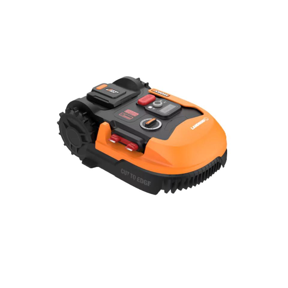 Orange robo lawn mower