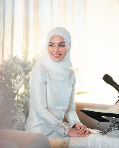 <p>Muash Rosman</p> Anisha Isa Kalebic at the Khatam Quran event last weekend.