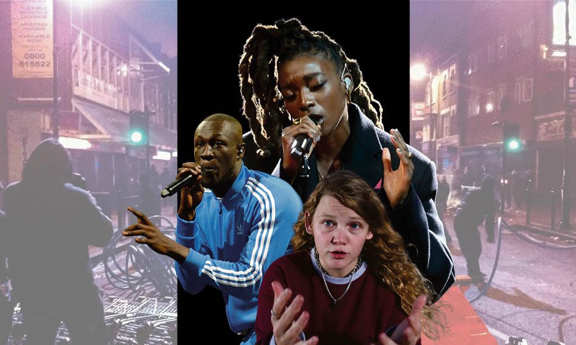 <span>Unrest … Stormzy, Little Simz, Kae Tempest and the riots of 2011.</span><span>Composite: Getty Images</span>