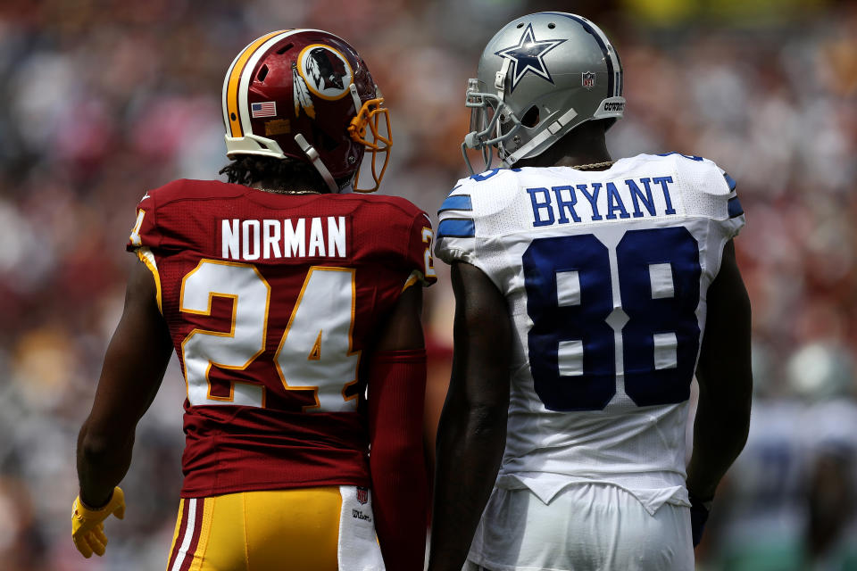 Josh Norman isn’t shy about letting his voice be heard on the football field. The same applies for when the camera rolls in the entertainment business. (Getty Images)