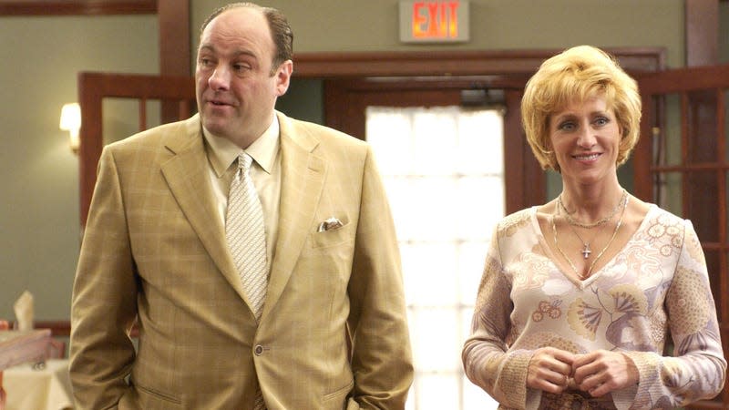 James Gandolfini and Edie Falco