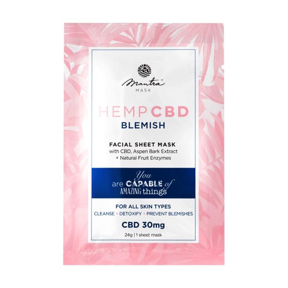 Mantra Mask Hemp CBD Facial Sheet Mask