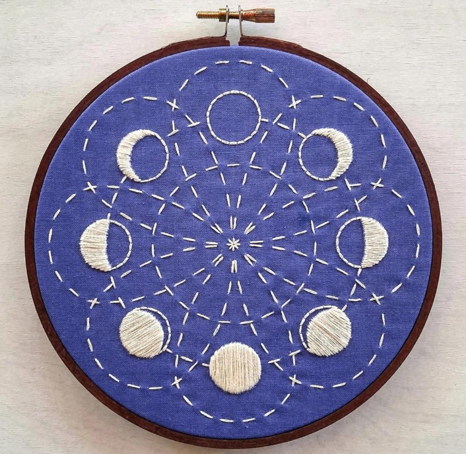 Lunar embroidery design