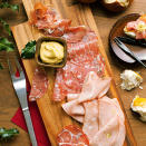 <div class="caption-credit"> Photo by: Lisa Romerein</div><div class="caption-title">Cured Meats and Soft Pretzels</div><b>Cured Meats and Soft Pretzels</b> <br> Arrange 1/4 lb. each thinly sliced hot coppa, mortadella, prosciutto, and soppressata on a platter. Serve with Dijon mustard and soft pretzel rolls. <br> <b>Pair with:</b> A full-bodied pilsner, such as New Belgium Brewing's Blue Paddle, or golden ale