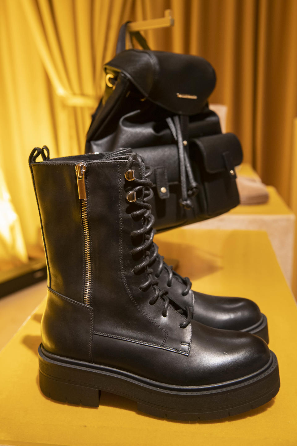 Geox’s platform combat boot with its Spherica sole.