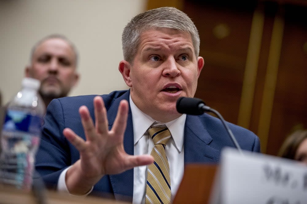 In this Sept. 25, 2019, file photo Giffords Law Center Senior Policy Advisor David Chipman speaks at a House Judiciary Committee hearing on assault weapons on Capitol Hill in Washington. (AP Photo/Andrew Harnik, File)