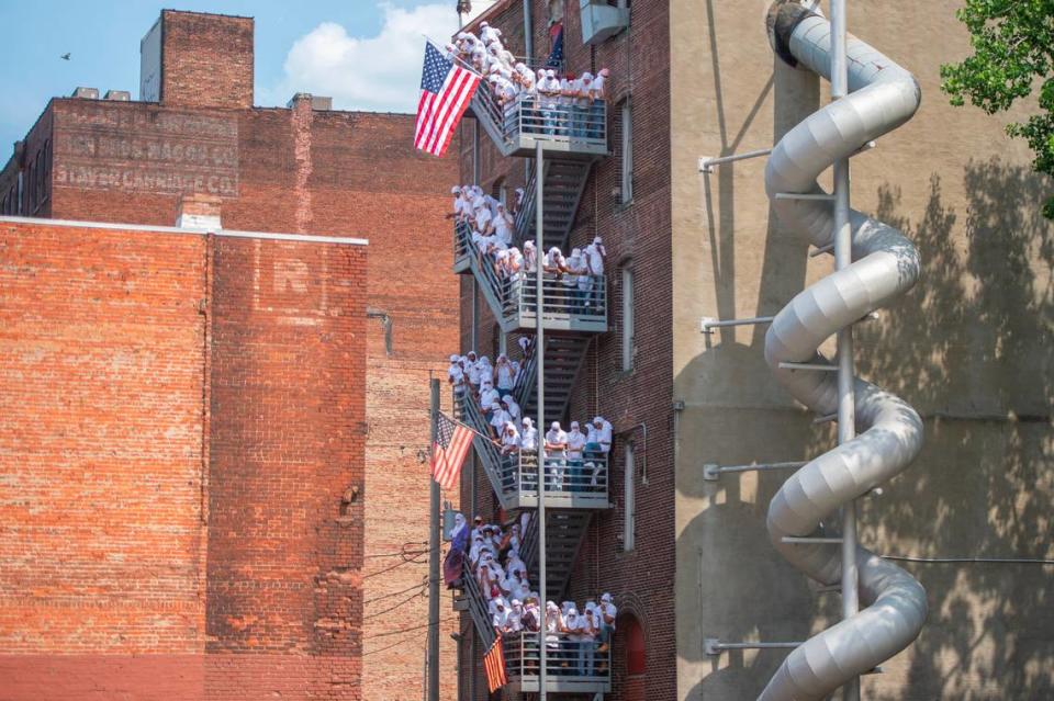 Rapper A$AP Rocky was seen shooting scenes on June 4 outside the haunted houses in the West Bottoms.