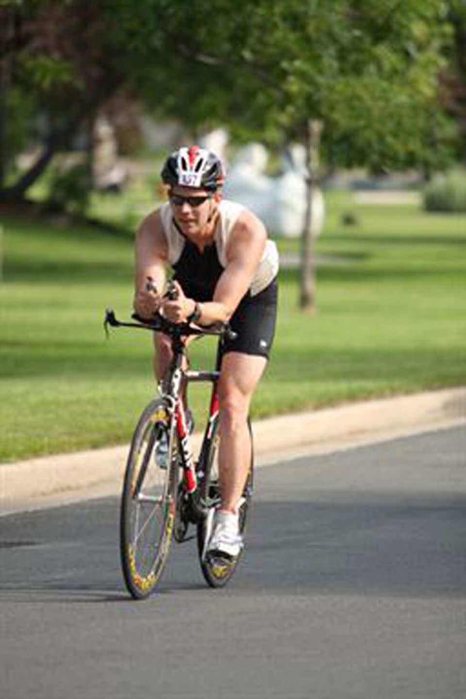 a man riding a bicycle