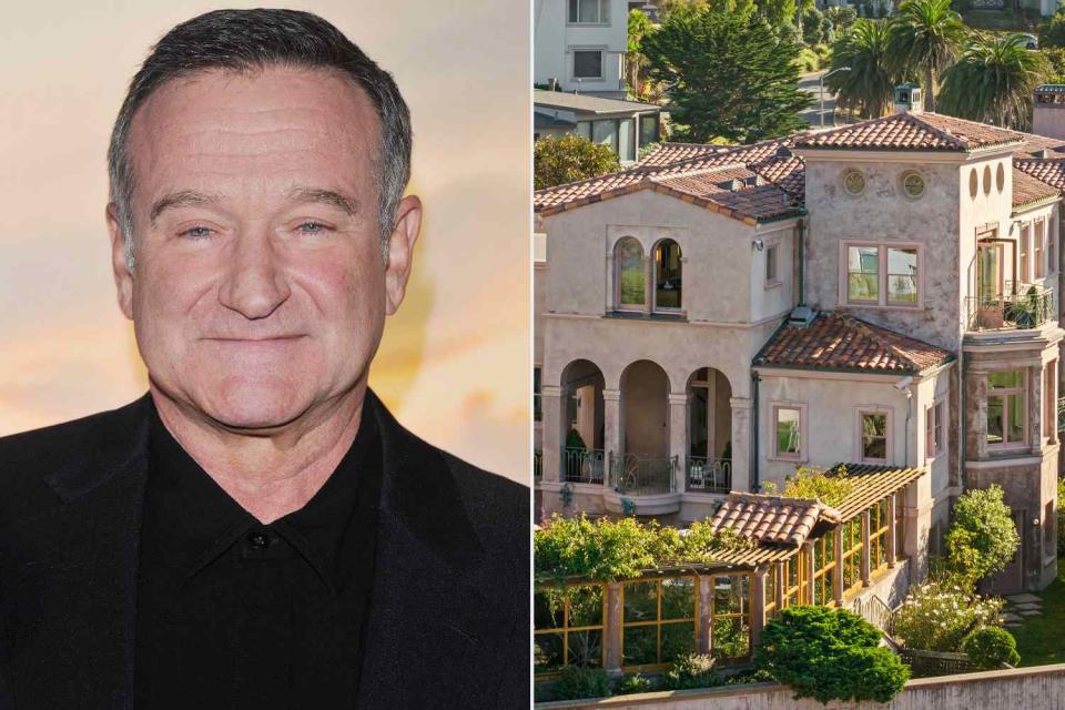 <p>Jon Furniss/WireImage; Open Homes</p> Robin Williams and his former San Francisco home now for sale.