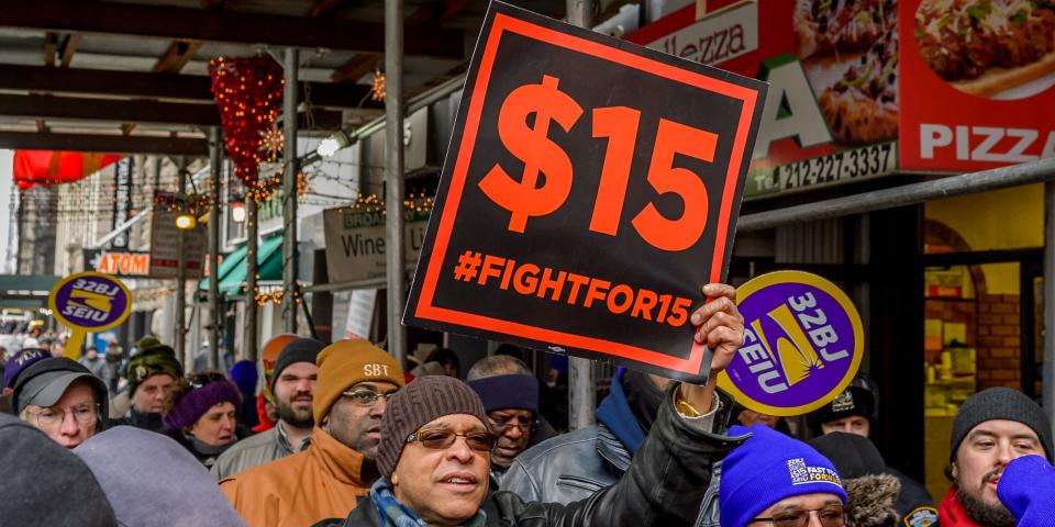Fight for 15 minimum wage protests