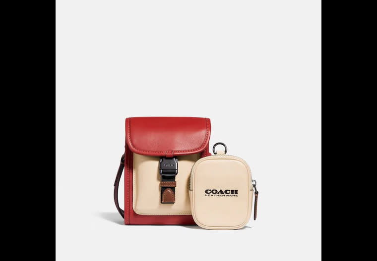 Charter North/South Crossbody With Hybrid Pouch In Colorblock - Coach