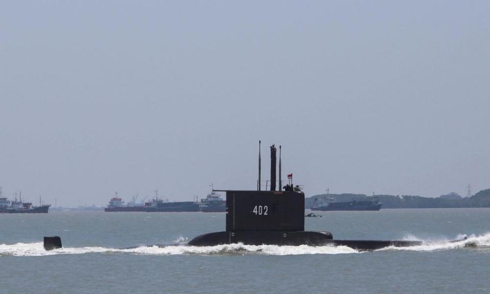 A file photo showing the Indonesian Cakra submarine KRI Nanggala sailing out from the port in Cilegon, Banten.