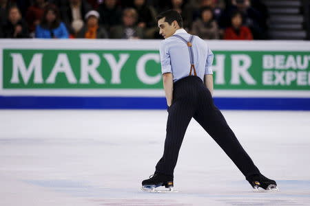 Figure Skating - ISU World Figure Skating Championships - Mens Free Skate Program - Boston, Massachusetts, United States - 01/04/16 - Javier Fernandez of Spain competes. REUTERS/Brian Snyder