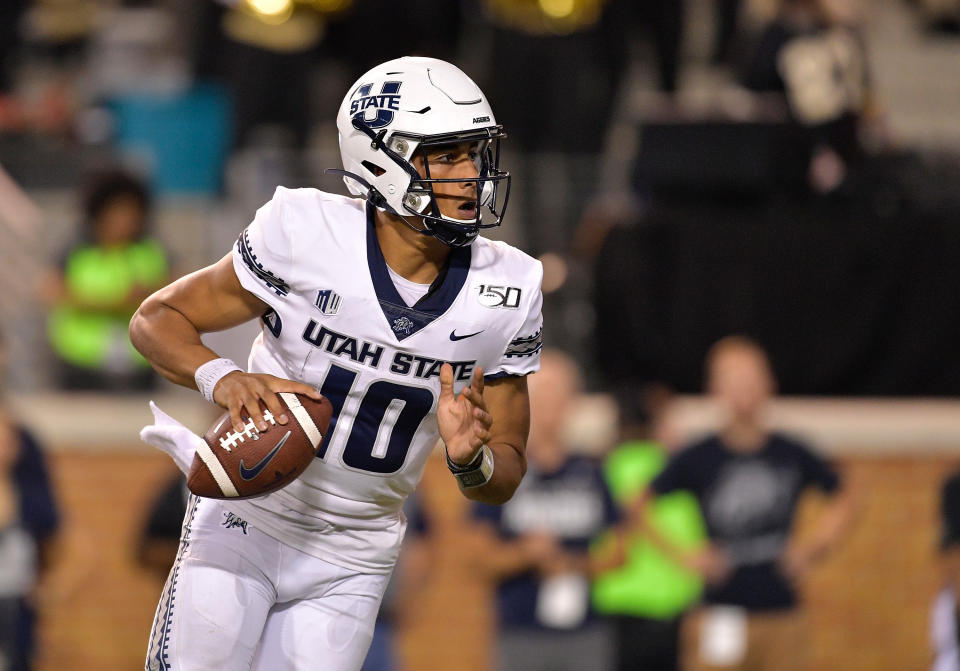 Jordan Love made some incredible plays during his Utah State career. (Photo by Grant Halverson/Getty Images)