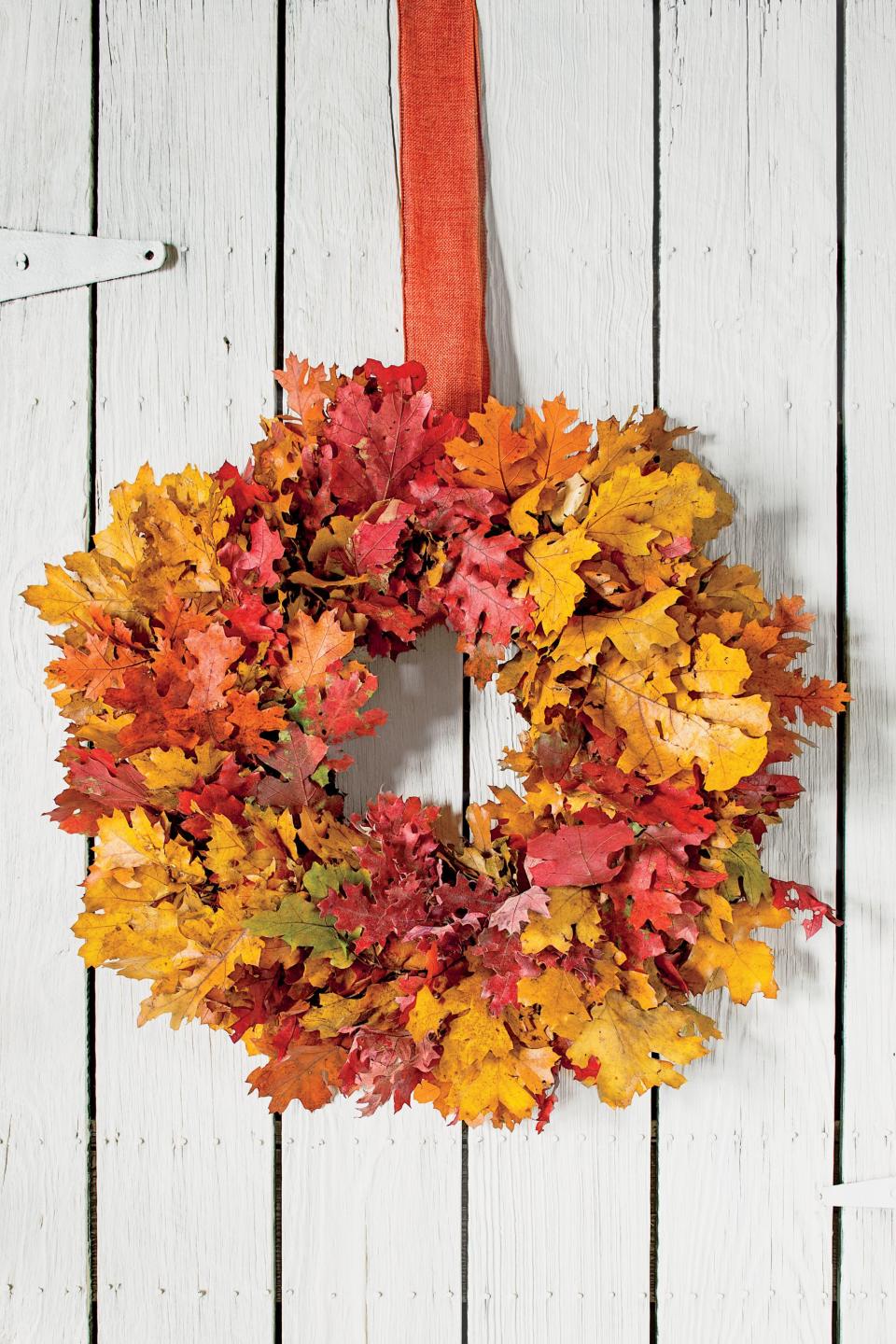 Colorful Fall Foliage Wreath