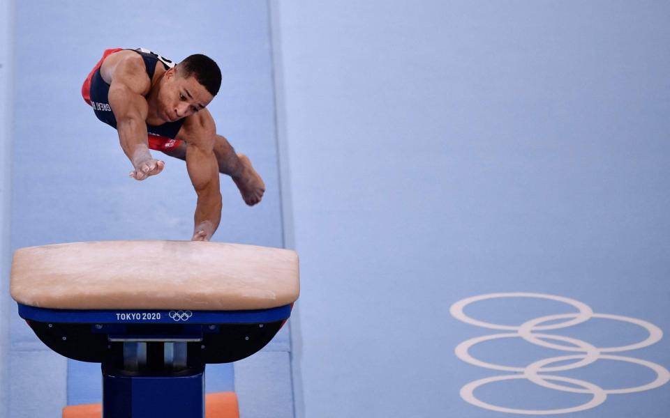 Joe Fraser on the vault - AFP