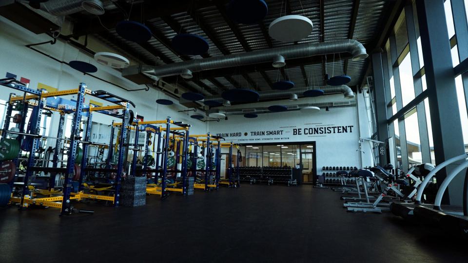 The weight room at the Brewers' new player development facility in the Dominican Republic.