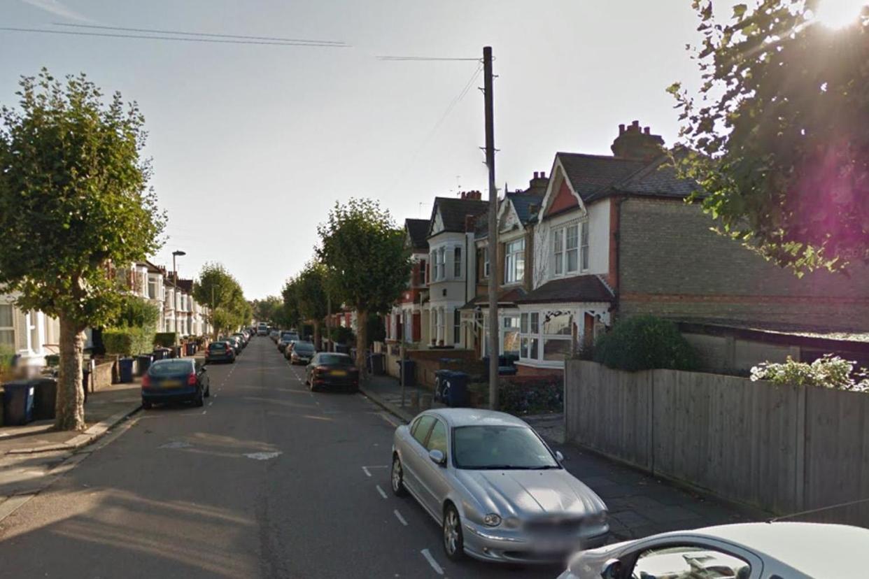 Scene: the crash took place in Finchley: Google Street View