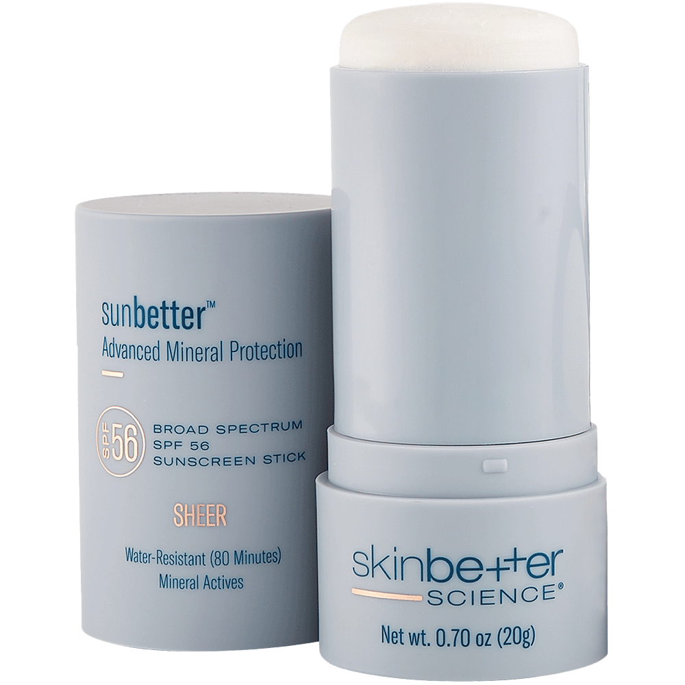 <p><a href="https://store.skinbetter.com/sunbetter-sheer-spf-56-sunscreen-stick-20-g" rel="nofollow noopener" target="_blank" data-ylk="slk:Shop Now;elm:context_link;itc:0;sec:content-canvas" class="link rapid-noclick-resp">Shop Now</a></p><p>Sunbetter transparent SPF 56 Sunscreen Stick </p><p>skinbetter.com</p><p>$55.00</p><span class="copyright">skinbetter.com</span>