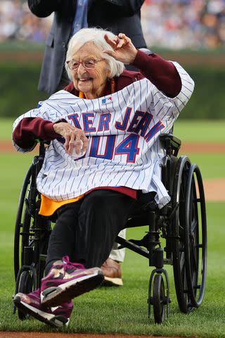 <p>Michael Reaves/Getty </p> Sister Jean Dolores Schmidt