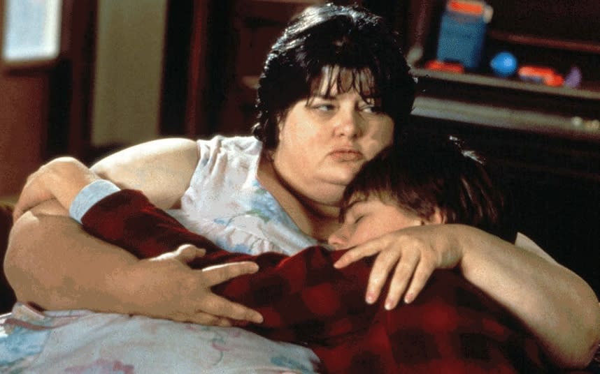 Darlene Cates and Leonardo DiCaprio in What's Eating Gilbert Grape - Rex