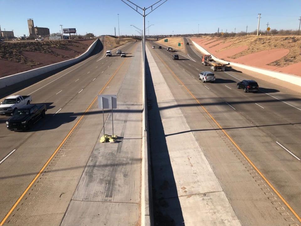 A view of Interstate 27 in Lubbock near Erskine Street.