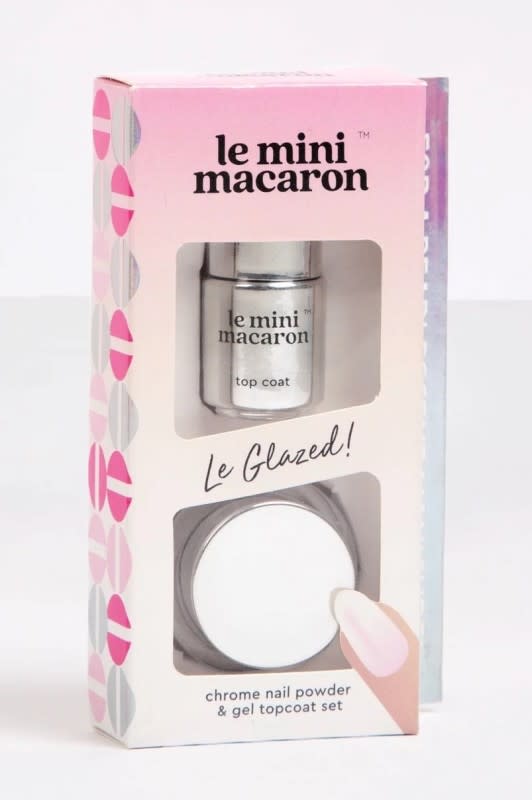 <p>Le Mini Macaron Le Glazed! Chrome Powder Set, $15, <a href="https://howl.me/ckCveUQOVi0" rel="nofollow noopener" target="_blank" data-ylk="slk:available here;elm:context_link;itc:0;sec:content-canvas" class="link ">available here</a></p>