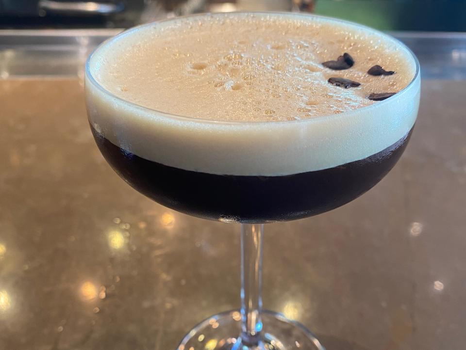 wake up cocktail espresso martini from wine bar george at dinsey springs