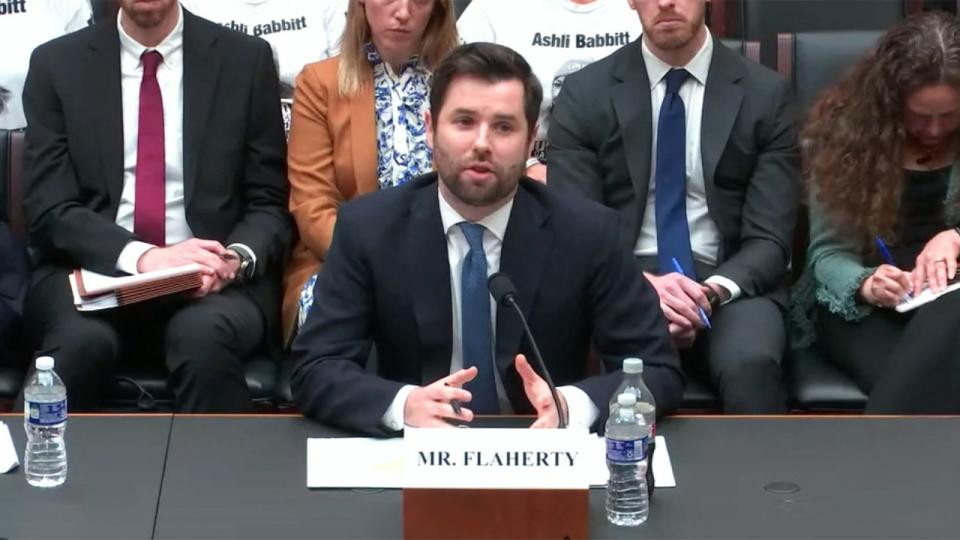 Robert Flaherty testifies before the House Judiciary Committee on May 1, 2024.