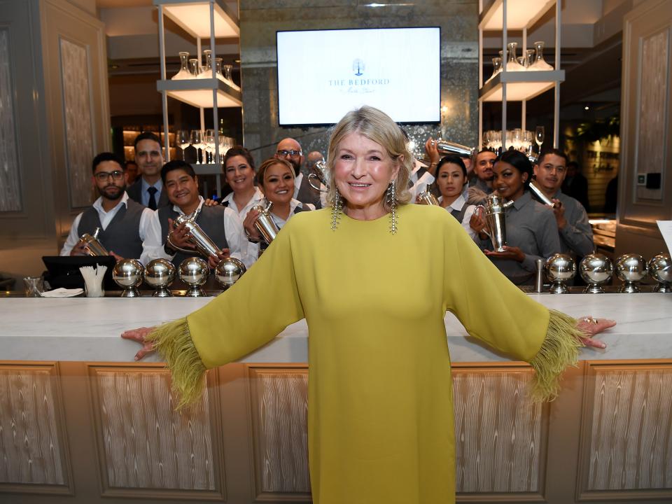 Martha Stewart and The Bedford team members celebrate the grand opening of The Bedford by Martha Stewart At Paris Las Vegas on August 12, 2022