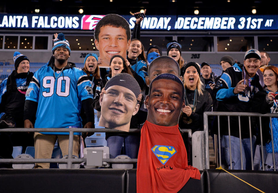 These fans enjoyed the Panthers game, but not many others did. (Getty)