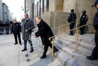 Film producer Harvey Weinstein departs his sexual assault trial at New York Criminal Court in the Manhattan borough of New York