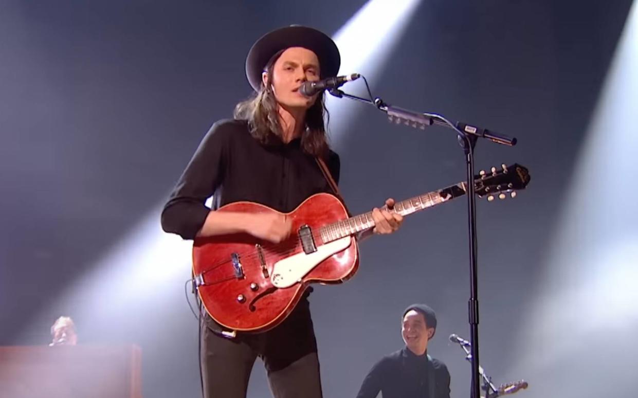 James Bay with his Epiphone Century guitar (Picture: YouTube)