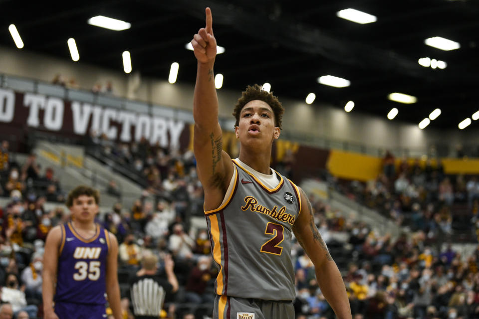 Ty Johnson (2) leads Loyola Chicago in a challenging Missouri Valley Conference tournament field. (Photo by Chris Kohley/Icon Sportswire via Getty Images)