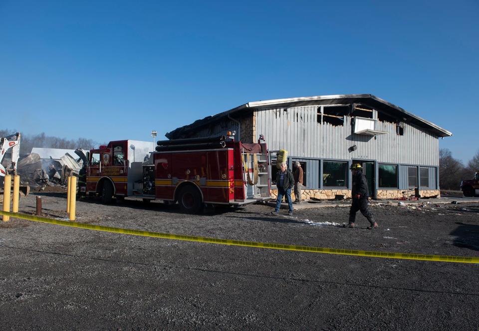 The original building, built in 1976 and remodeled in 1998, suffered severe damage.