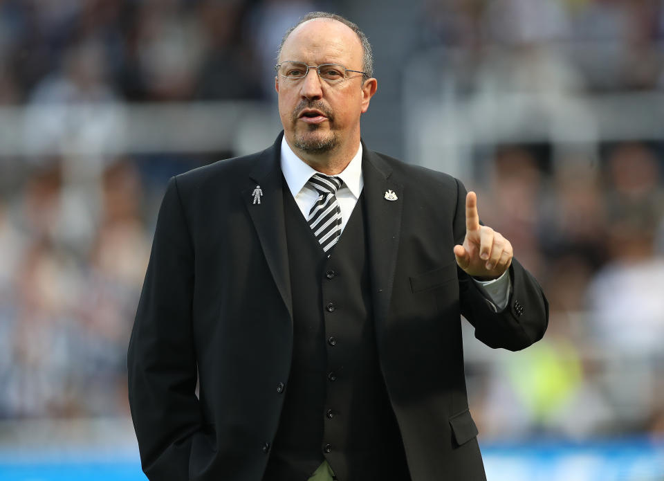 NEWCASTLE UPON TYNE, ENGLAND – MAY 13: Newcastle United manager Rafa Benitez is seen during the Premier League match between Newcastle United and Chelsea at St. James Park on May 13, 2018 in Newcastle upon Tyne, England. (Photo by Ian MacNicol/Getty Images)