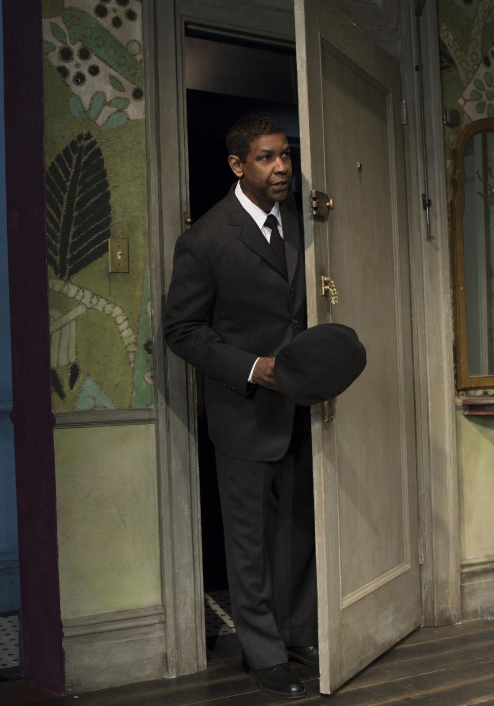 This image released by Philip Rinaldi Publicity shows Denzel Washington during a performance of "A Raisin in the Sun," at the Ethel Barrymore Theatre in New York. (AP Photo/Philip Rinaldi Publicity, Brigitte Lacombe)