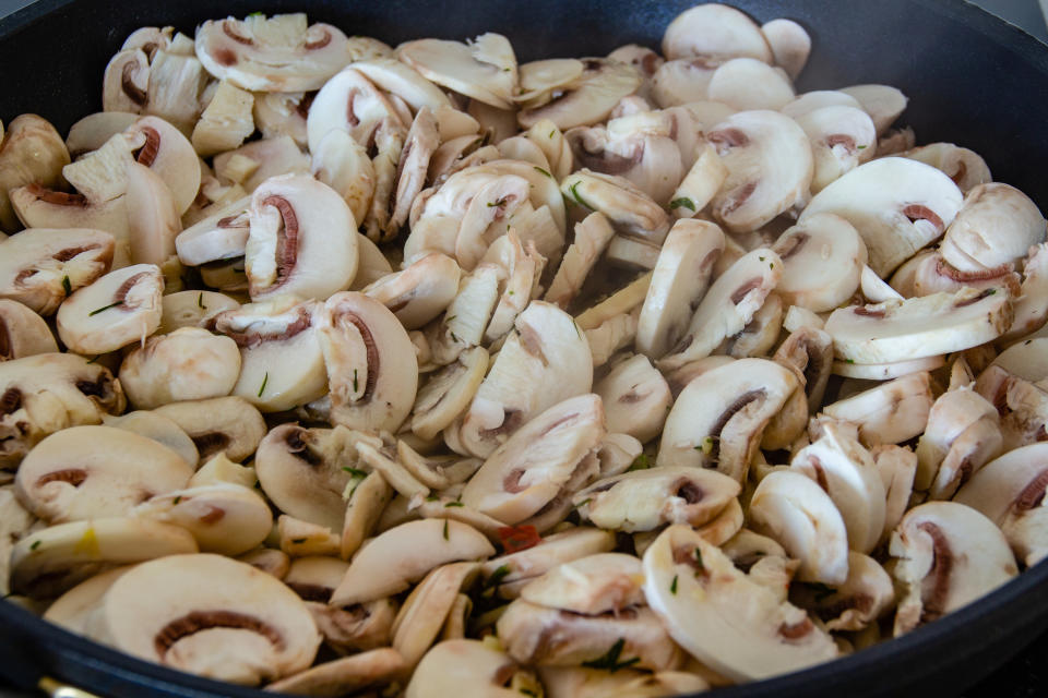 <div><p>"There's so much liquid in mushrooms that they won't burn for quite some time. Frying them up like that ends up hyper-concentrating the flavors. <b>Add the butter <i>only</i> when all the water has cooked out</b>, and then they'll soak up all that buttery flavor!"</p><p>—<a href="https://go.redirectingat.com?id=74679X1524629&sref=https%3A%2F%2Fwww.buzzfeed.com%2Frossyoder%2Fsingle-greatest-home-cooking-tip&url=https%3A%2F%2Fwww.reddit.com%2Fr%2FCooking%2Fcomments%2Fvne2o9%2Fcomment%2Fie8buzc%2F%3Futm_source%3Dshare%26utm_medium%3Dweb2x%26context%3D3&xcust=6269832%7CBF-VERIZON&xs=1" rel="nofollow noopener" target="_blank" data-ylk="slk:u/maszah;elm:context_link;itc:0;sec:content-canvas" class="link ">u/maszah</a></p></div><span> Dmitry Taranets / Getty Images/iStockphoto</span>