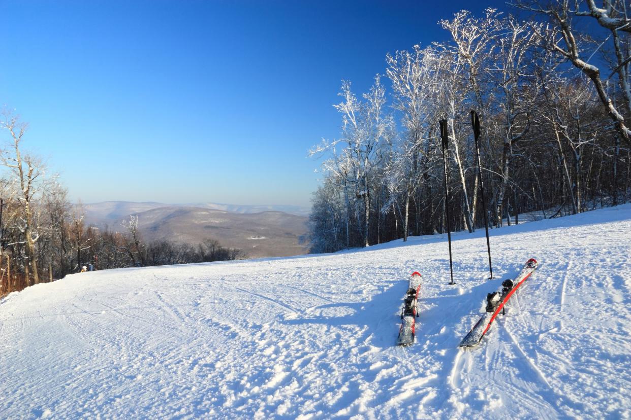 skis on The Catskills, New York